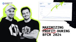 Liran Hirschkorn and Mansour Norouzi featured in the image with the webinar title "Maximizing Profit During BFCM 2024"