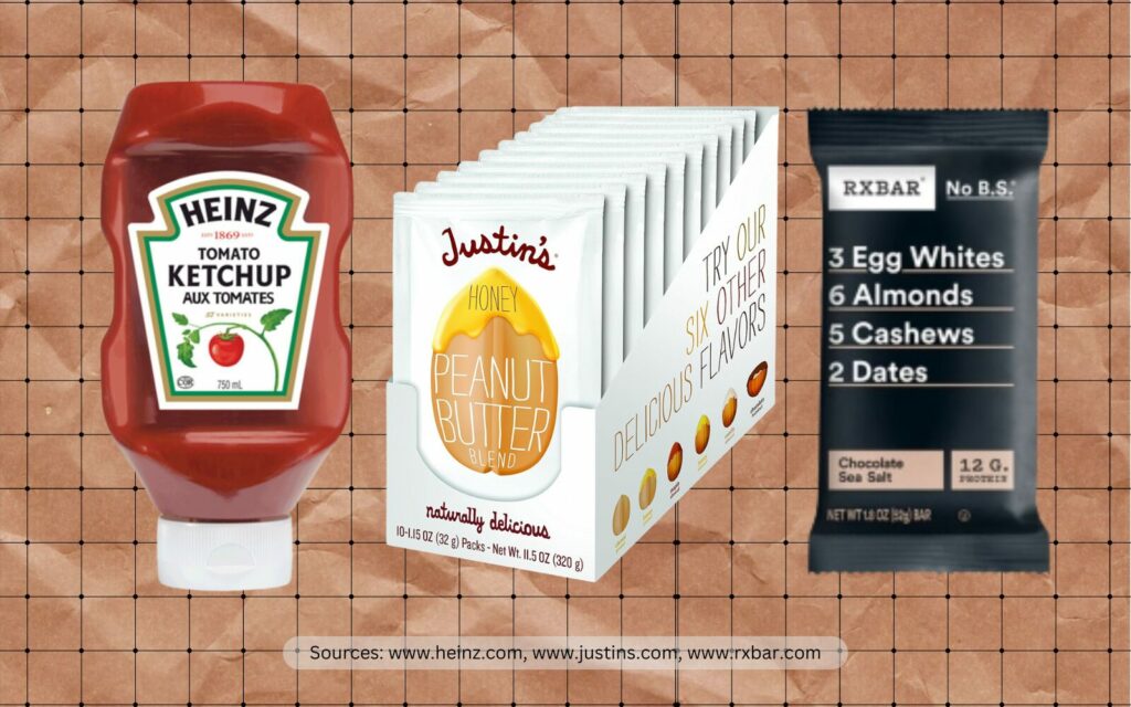Heinz, Justin's Peanut Butter, RxBar packaging redesign before and after success stories