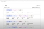 Amazon Marketing Cloud report showing sequences of ad formats leading to purchases, including sales amount, purchase counts, and new-to-brand percentages.